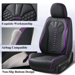 Coverado front seat cover shows detailed stitching for premium feel.