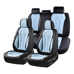 Coverado front seat covers with airbag-compatible design protect seats during daily driving.