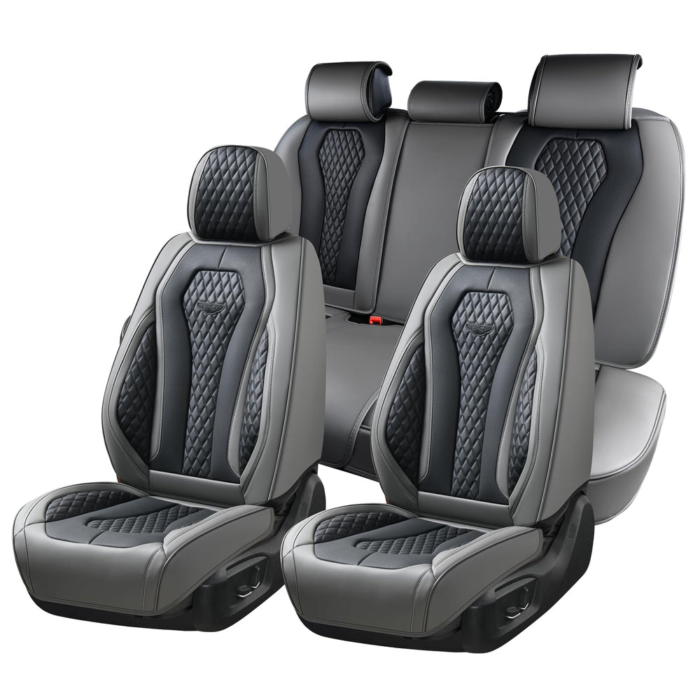 Coverado full-set front seat covers in black for a premium, protected cabin.