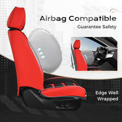 Coverado full set red waterproof leather provides all around protection