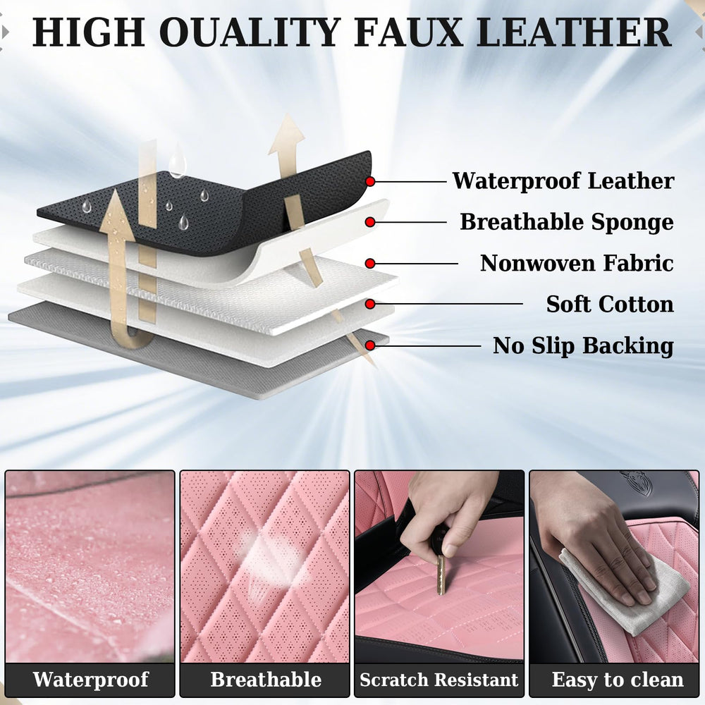 Separate headrest covers allow quick adjustment for comfort with Coverado.