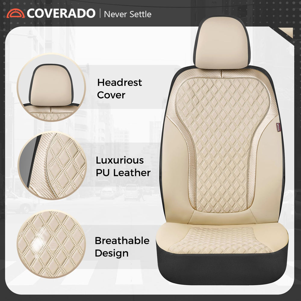 Coverado seat covers secured with heavy-duty straps and metal hooks for a secure fit