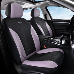 Coverado leather front seat cover right view shows premium stitching and comfort