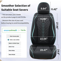 Coverado leather seat cover durable faux leather—long-lasting performance