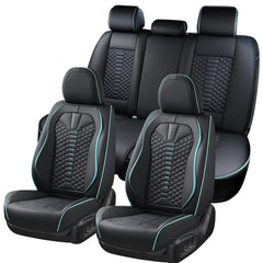 Coverado leather seat cover front view—premium perforated Nappa leather