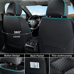 Coverado leather seat cover seat edge detail—tight fit and durability