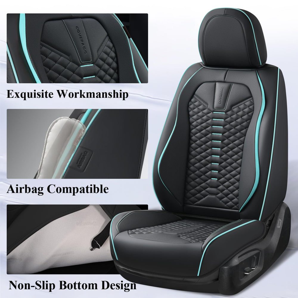Coverado leather seat cover waterproof material—resists spills and splashes