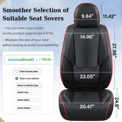 Coverado leather seat cover back-right highlighting breathable material