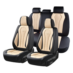 Coverado leather seat covers for the front seats offer premium style and comfort.