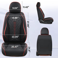 Coverado seat covers black red detail enhances contrast and hides everyday mess