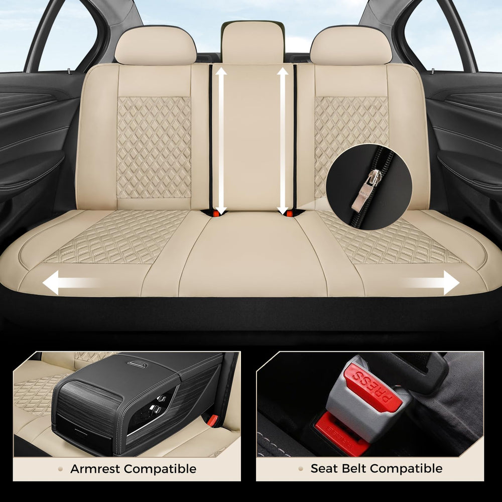 Coverado separate headrest covers allow quick height adjustments