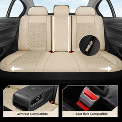 Coverado separate headrest covers allow quick height adjustments