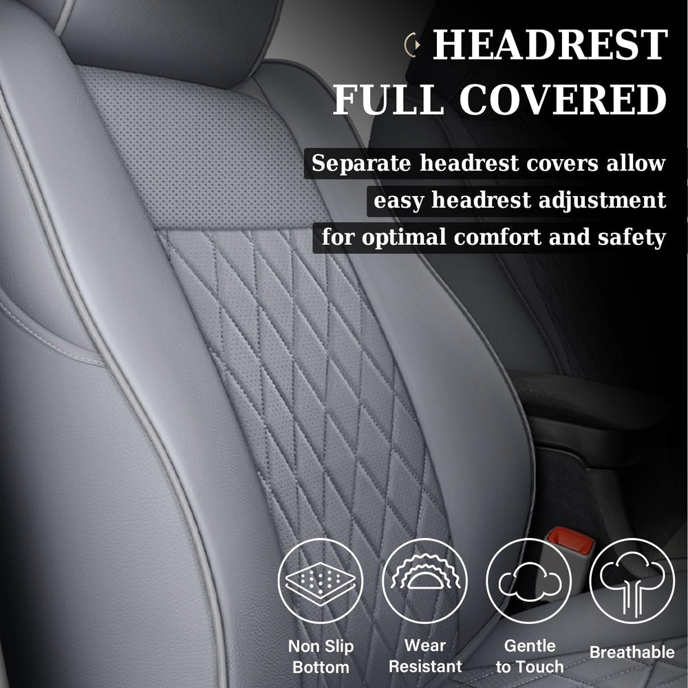 Front seat cover with built-in pocket for magazines and small items.