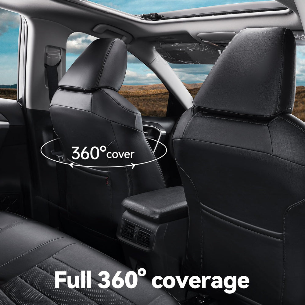 Coverdream Corolla Cross leather seat covers closeup leather texture showing luxury