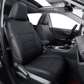 Coverdream Corolla Cross leather seat covers front view with precise fit and protection