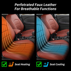 Wine red Coverdream Forester seat covers enhance cabin style and preserve design.