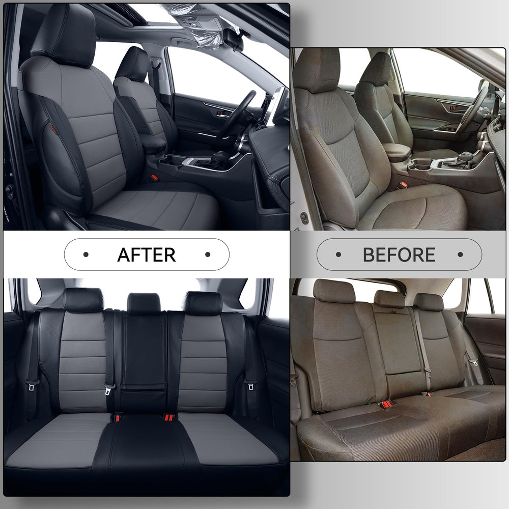 Front and rear Rav4 seat covers by Coverdream include a seat-back pocket for extra storage.