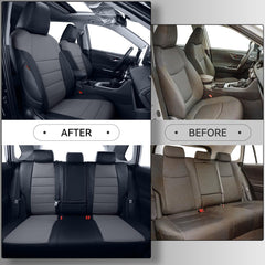 Front and rear Rav4 seat covers by Coverdream include a seat-back pocket for extra storage.