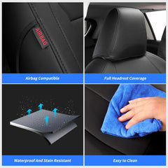 coverdream RAV4 stitching-detail highlights airbag-friendly seams for safety