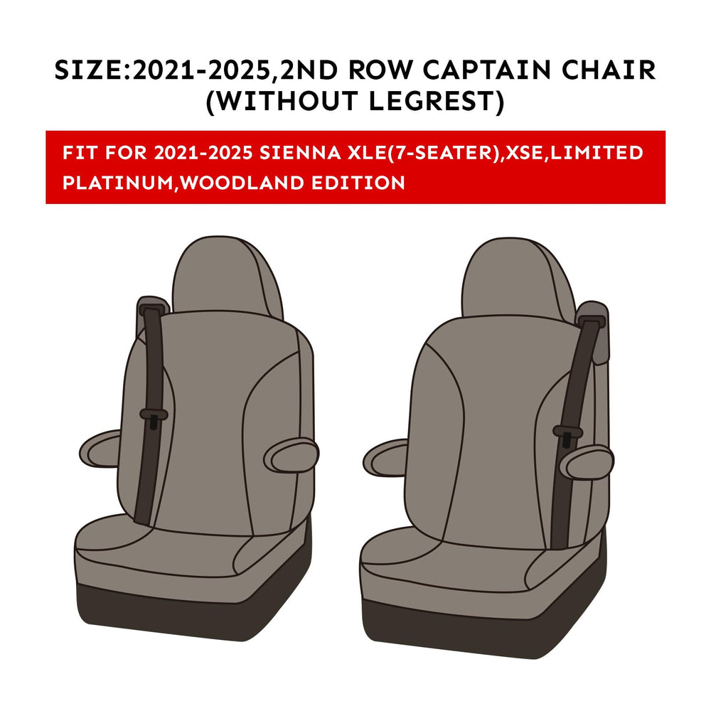 Coverdream Sienna second-row leather cover designed for 7-passenger seating.