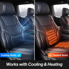 Coverland Silverado memory foam lumbar support detail demonstrates comfort on long drives