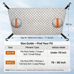Coverra two-size system fits most full-size SUVs, MPVs, and trucks.