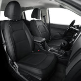 Covertopia Chevy Colorado front seat cover with padded faux leather for added comfort.