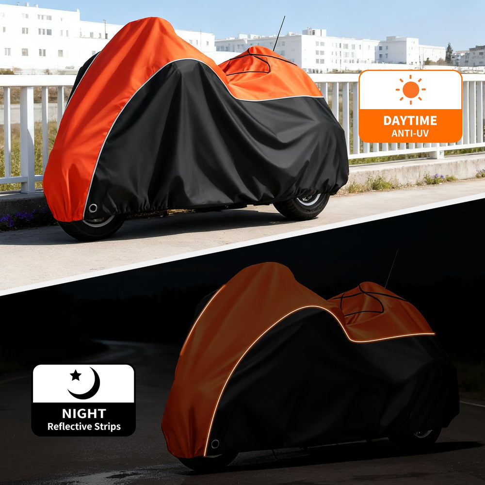 CovERVIN trike cover for Kawasaki three-wheeler provides all-weather protection.
