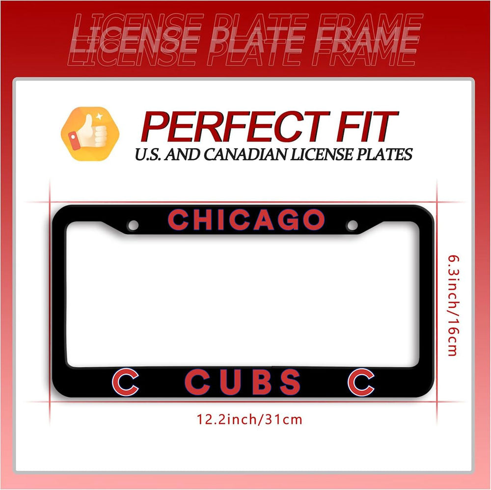 COVEUEWGLK matte black license frame rear view with universal fit.