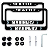 COVEUEWGLK license plate frame in matte black for the front view, durable protection against rust.