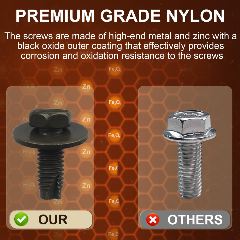 Fifteen piece bolts kit for splash shield and cover