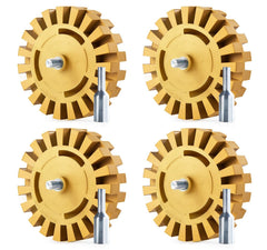 CowboyBOB decal remover wheel on drill safely lifts car decals from surfaces.