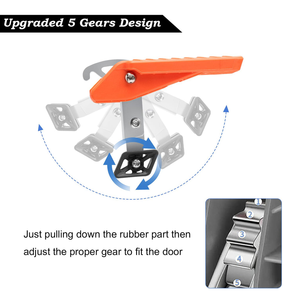 COWVIE foldable car door step pedal with 5-gear adjustment for stability