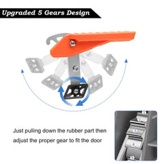 COWVIE foldable car door step pedal with 5-gear adjustment for stability