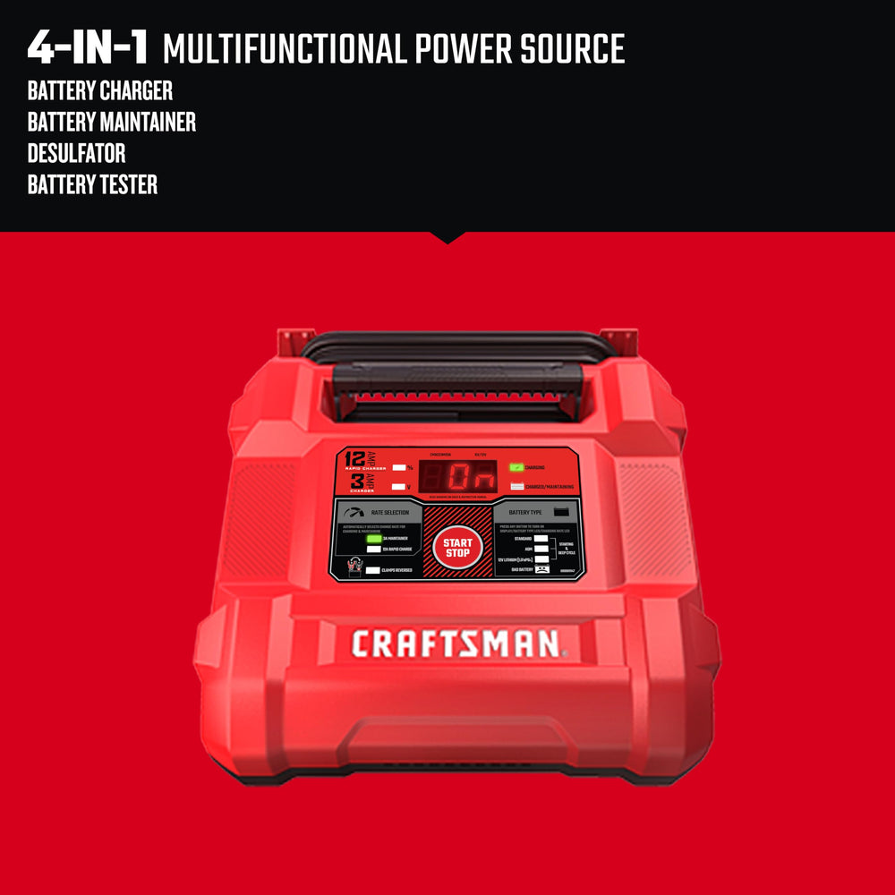 CRAFTSMAN CMXCESM258 12A fast charging feature restores power quickly