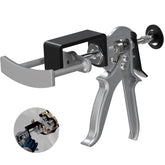 Craimil Dual Piston Brake Caliper Compressor front angle shows even piston pressure.