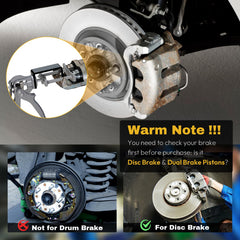 Craimil tool top view highlights compact profile for tight caliper spaces.