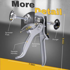 Craimil Speedy Brake Pad Spreader in-action example shows rapid piston compression.