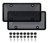 CRAPOZ license plate holder front view with durable ABS frame for all-weather use.