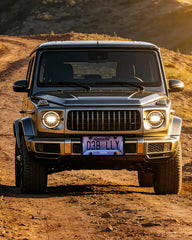 CRAPOZ license plate frame protects plates on front or rear.