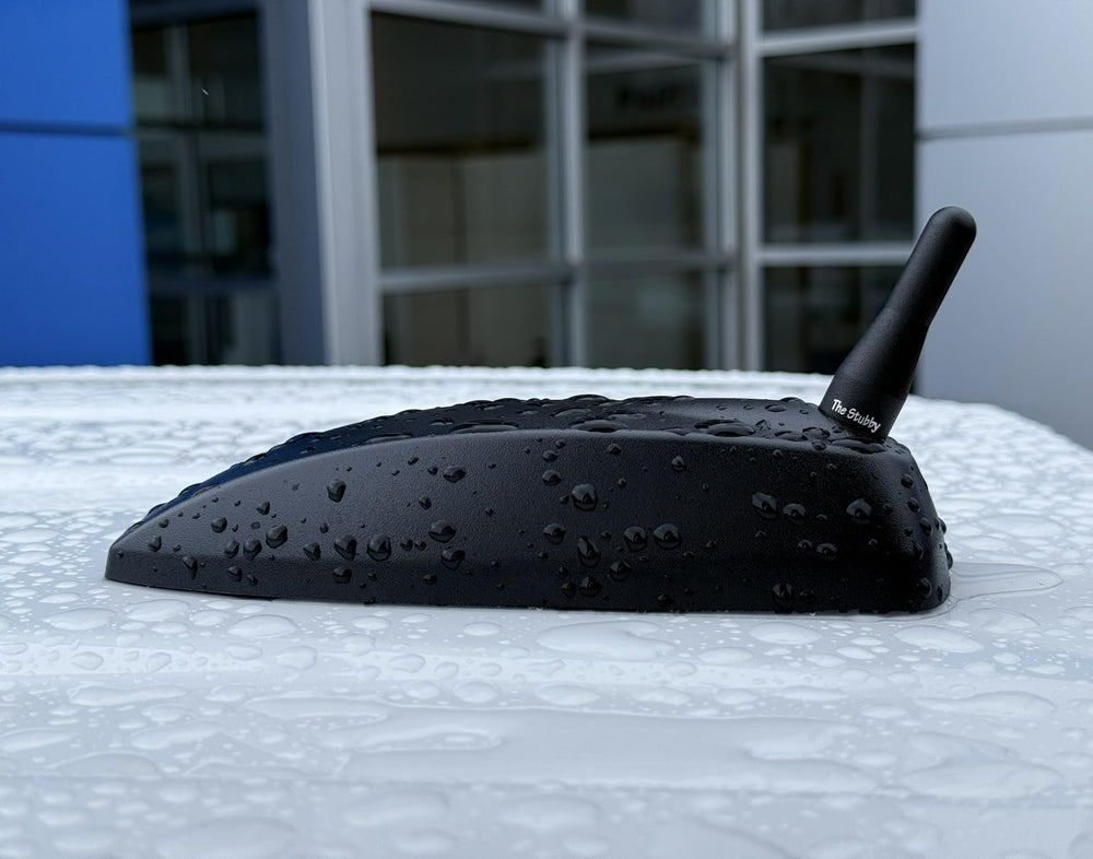 CravenSpeed Stubby Jr antenna on Canyon, matte black finish for durable daily use.