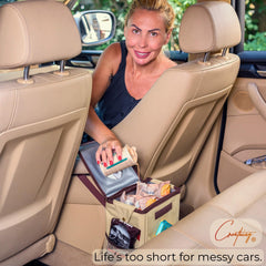 Easy-access lid allows quick tossing while trapping odors.