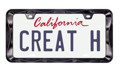 Creathome 3D Curly Wave Frame front view showcases stylish design for license plates.