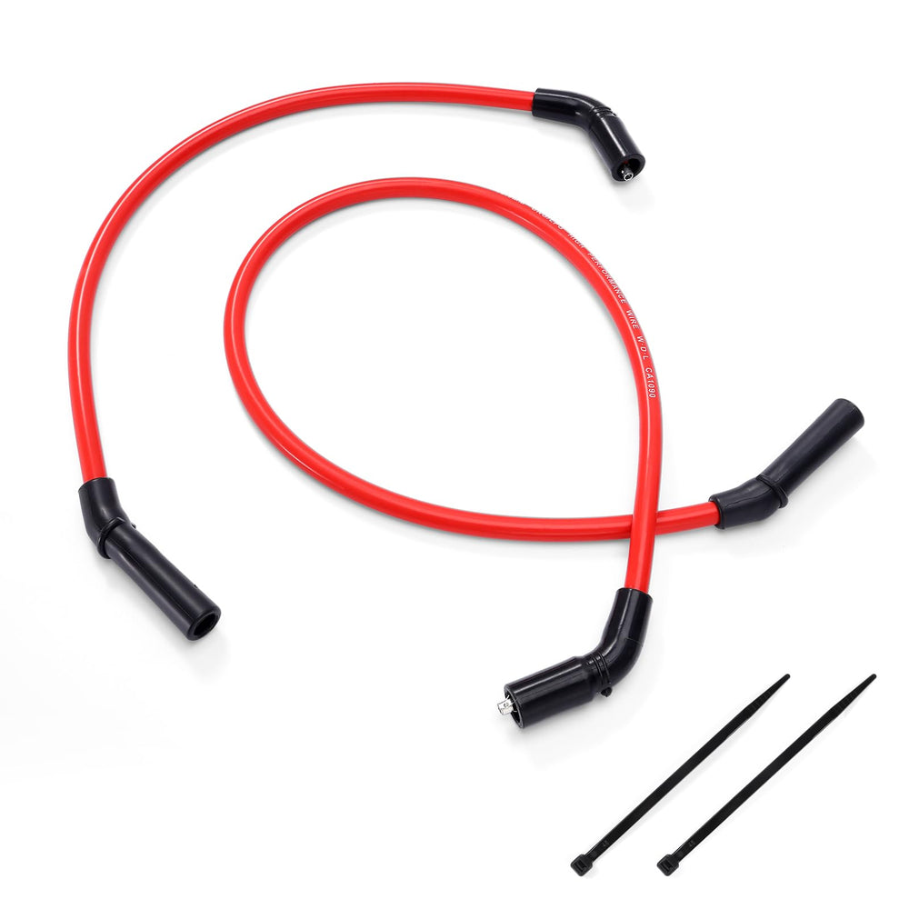Creative.C spark plug wires for Harley, red 20-inch kit, easy replacement