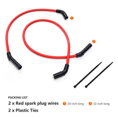 Creative.C spark plug wires packaging includes ties for tidy install