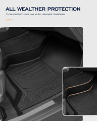 CreekT floor mats guard against spills and dirt during road trips.