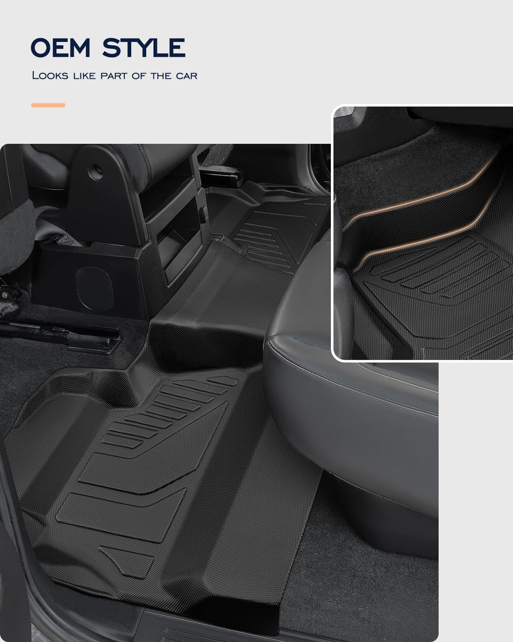CreekT front-center mats keep the crew cab floor dry.