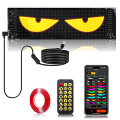 CRILEAL car eyes display front view with bright LED panel for daytime visibility