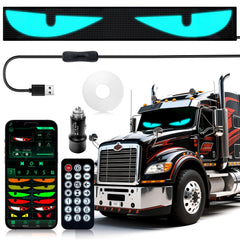 CRILEAL windshield LED eyes display front view for high visibility.