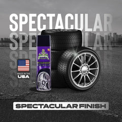 Cristal Untouchable Tire Shine spray cap delivers easy, even application.
